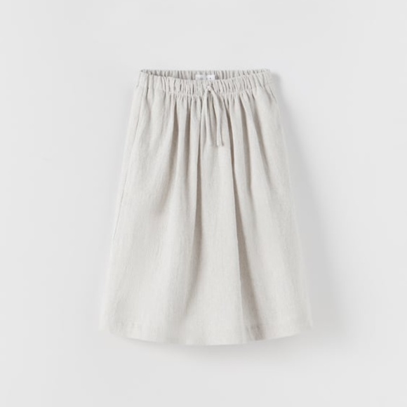 NWT Zara size 11-12 Striped Linen Skirt - Picture 4 of 4